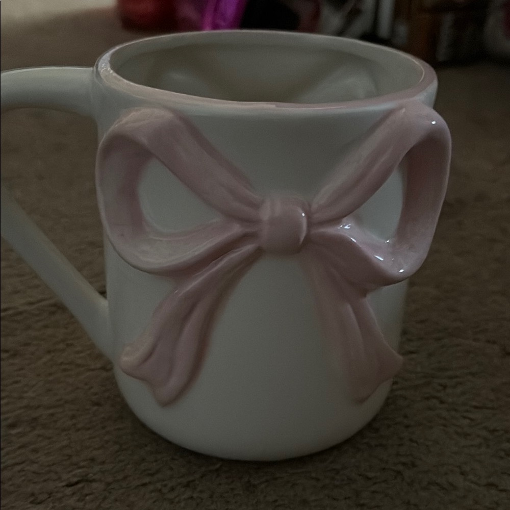 Pink Bow Ceramic Mug